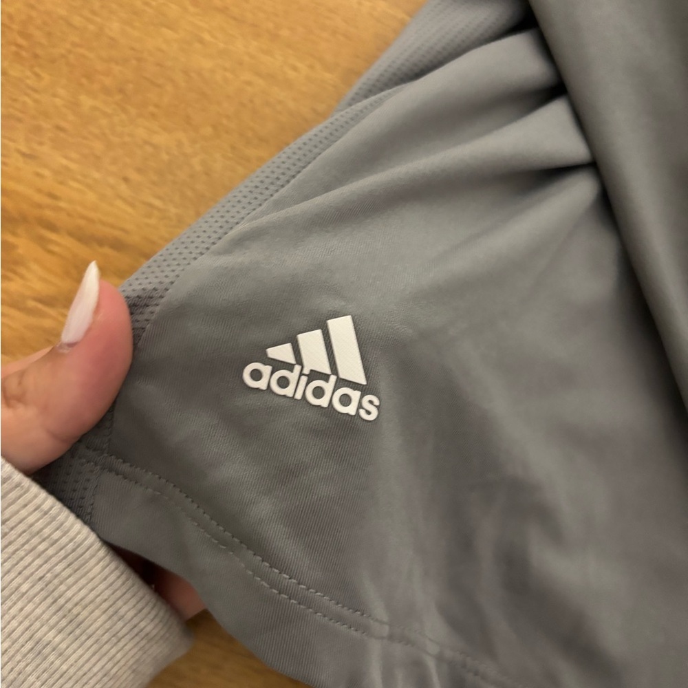 adidas Men’s Light Grey Quarter-Zip Training Top - Picture 5 of 5